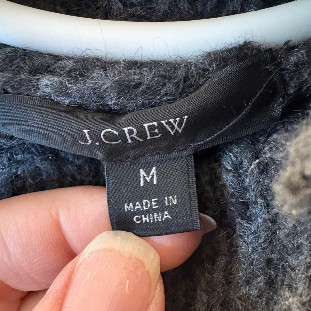 J. Crew Alpaca-Blend Turtleneck Sweater with Shoulder Buttons Size Medium - Picture 5 of 8